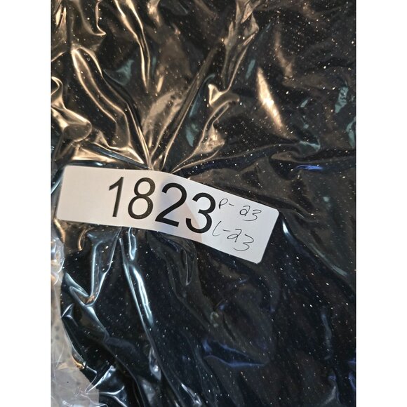 Ronni Nicole By Ouida Black Sparkle Off-Shoulder Long Sleeve Top whimsygoth chic - Picture 6 of 6